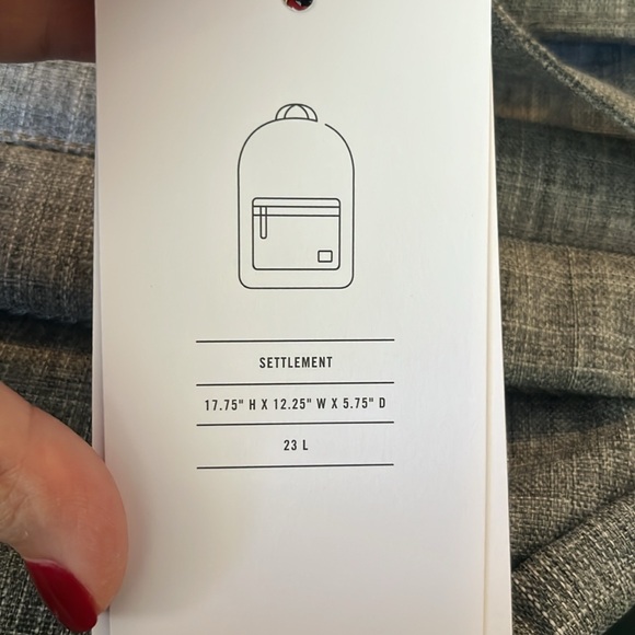 NWT Herschel grey fabric backpack - Picture 8 of 8
